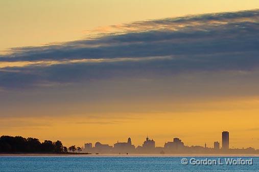 Buffalo Skyline At Sunrise_51943-5.jpg - Buffalo, New York photographed from Crystal Beach, Ontario, Canada. 